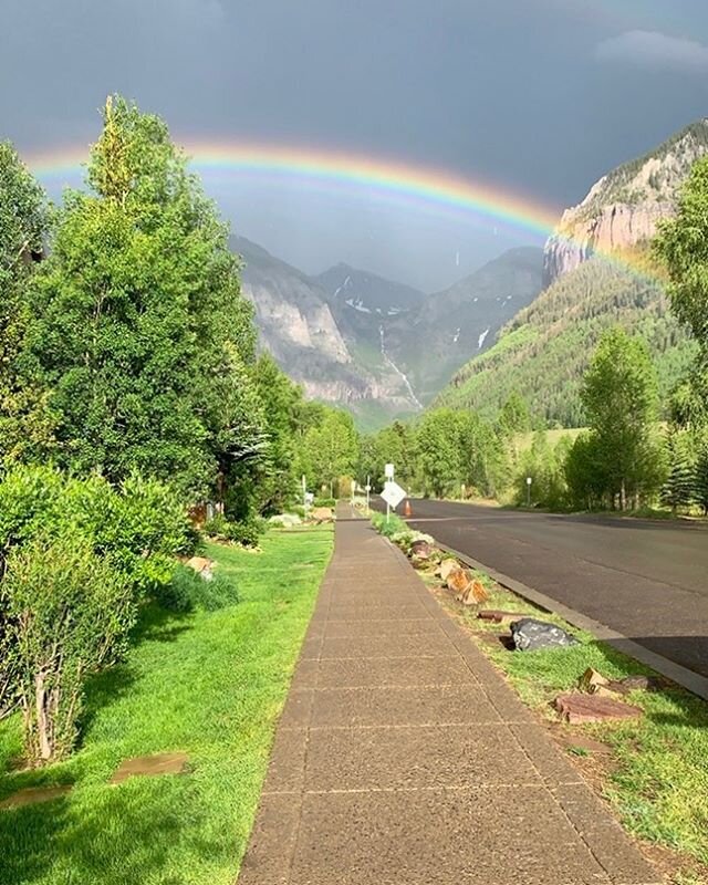 A beautiful rainbow in Telluride Colorado. Rainbows are a symbol of hope in many cultures.  #rainbows #Somewhereovertherainbow