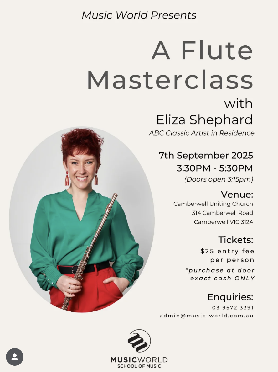 Music World presents A Flute Masterclass