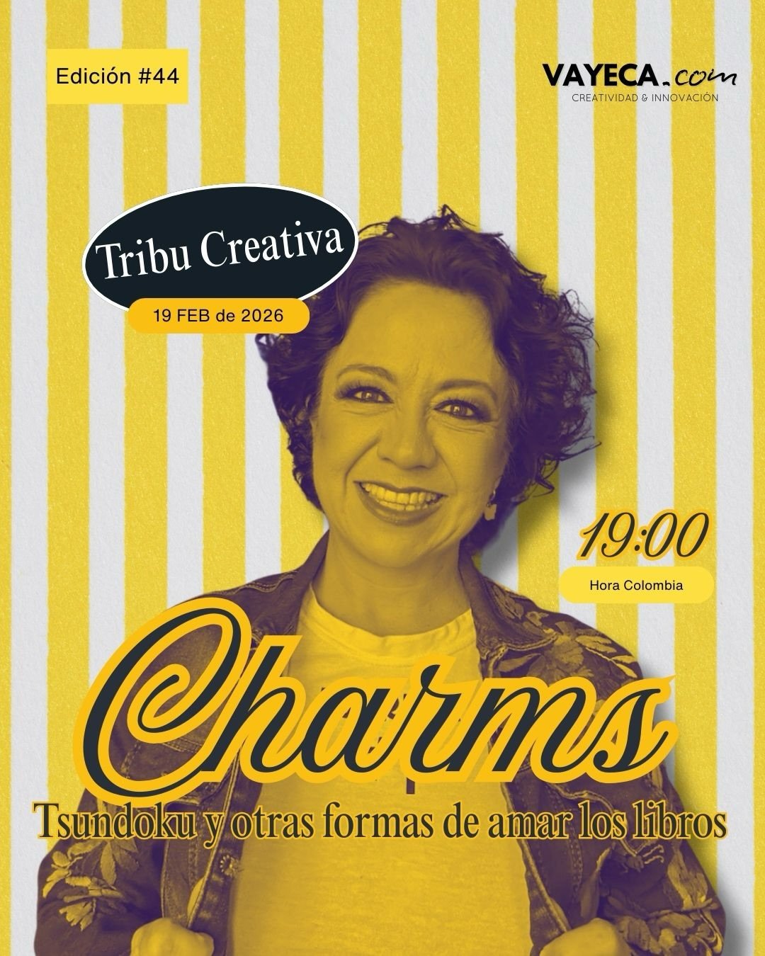 📚 &iquest;Sab&iacute;as que coleccionar libros sin leerlos tiene un nombre?

Se llama Tsundoku &mdash; lo confieso! soy de ese club 🤭

🗓️ Este 19 FEB &mdash; 19h00 (hora Colombia)
📍Te espero en el encuentro #44 de la Tribu Creativa: Tsundoku y ot