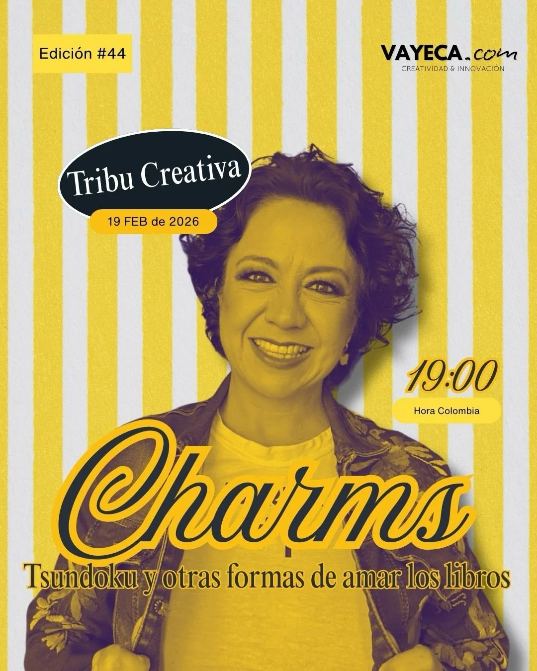 📚 &iquest;Sab&iacute;as que coleccionar libros sin leerlos tiene un nombre?

Se llama Tsundoku &mdash; lo confieso! soy de ese club 🤭

🗓️ Este 19 FEB &mdash; 19h00 (hora Colombia)
📍Te espero en el encuentro #44 de la Tribu Creativa: Tsundoku y ot