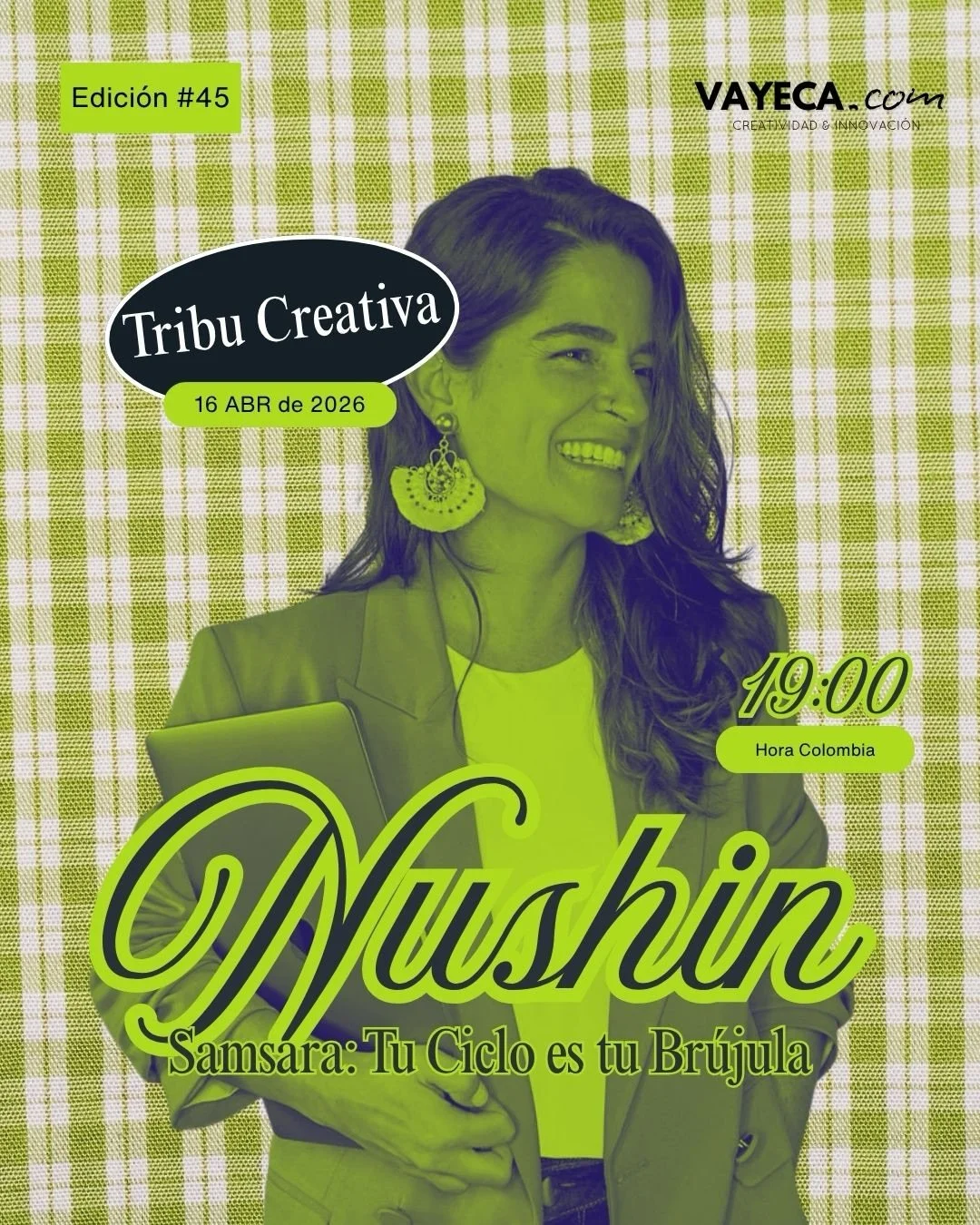🩸&iquest;C&oacute;mo es tu relaci&oacute;n con tu ciclo menstrual y tu matriz? &iquest;Y qu&eacute; tiene que ver esto con creatividad?

🗓️ Este 16 ABR &mdash; 19h00 (hora Colombia)
📍Te espero en el encuentro #45 de la Tribu Creativa: Samsara: Tu 