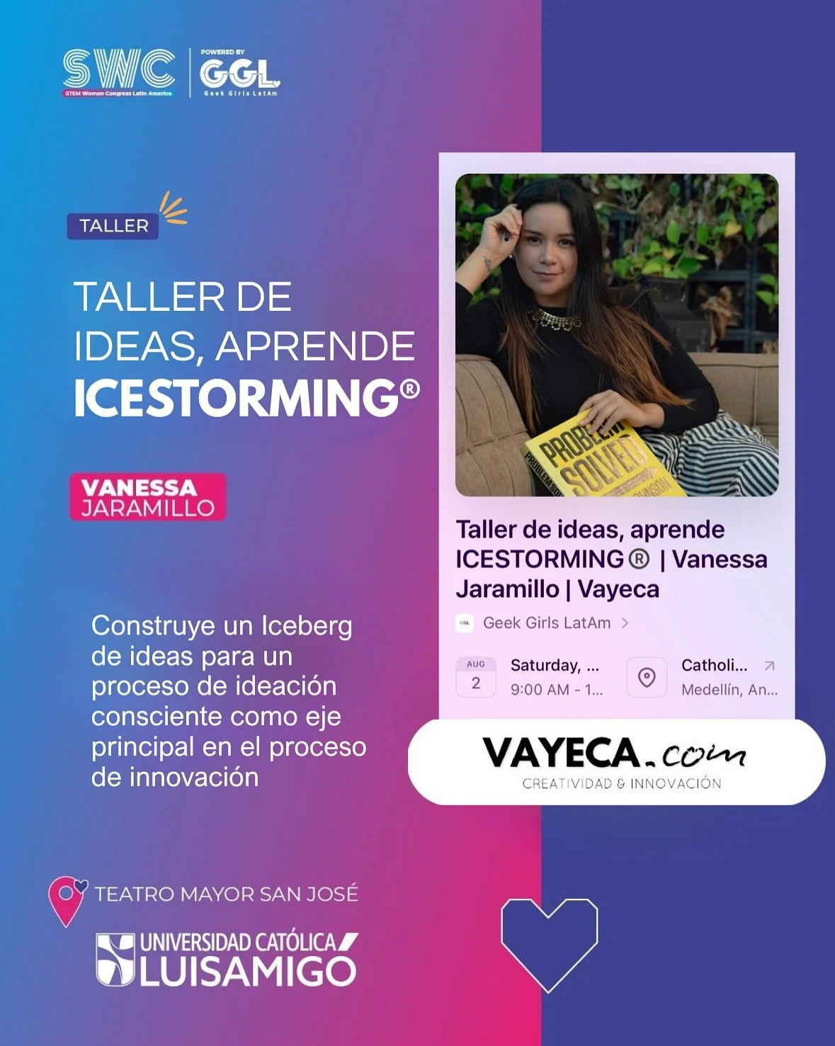 💡El taller para que tus ideas dejen de quedarse en el aire

&iquest;Tienes una idea que vibra dentro de ti&hellip; pero no sabes por d&oacute;nde empezar?
Este taller es para ti.

El 2 de agosto te invito a experimentar ICESTORMING&reg;, una metodol