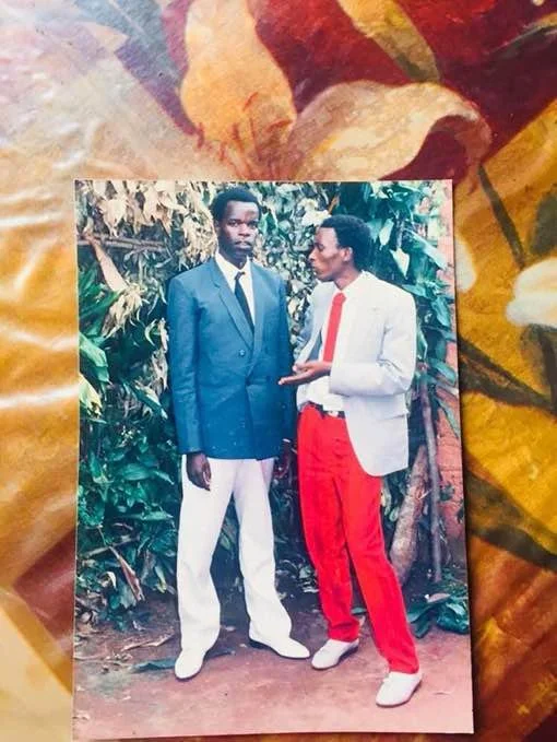  Godefroid’s bother Kayitare and Godefroid at his sister Therese’s wedding,1986 