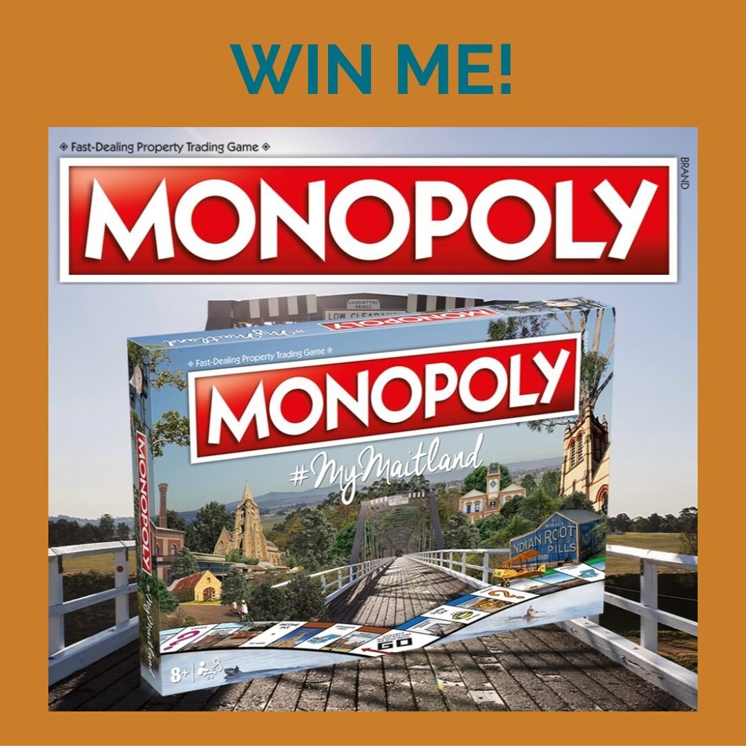 COMPETITION TIME!!!
Maitland is on the map - well the board in this case 🙌 and this limited edition @mymaitland Monopoly board game could be yours! 
Simply book a place on any of our walking tours held before 30 June and go into the draw to WIN!  1 