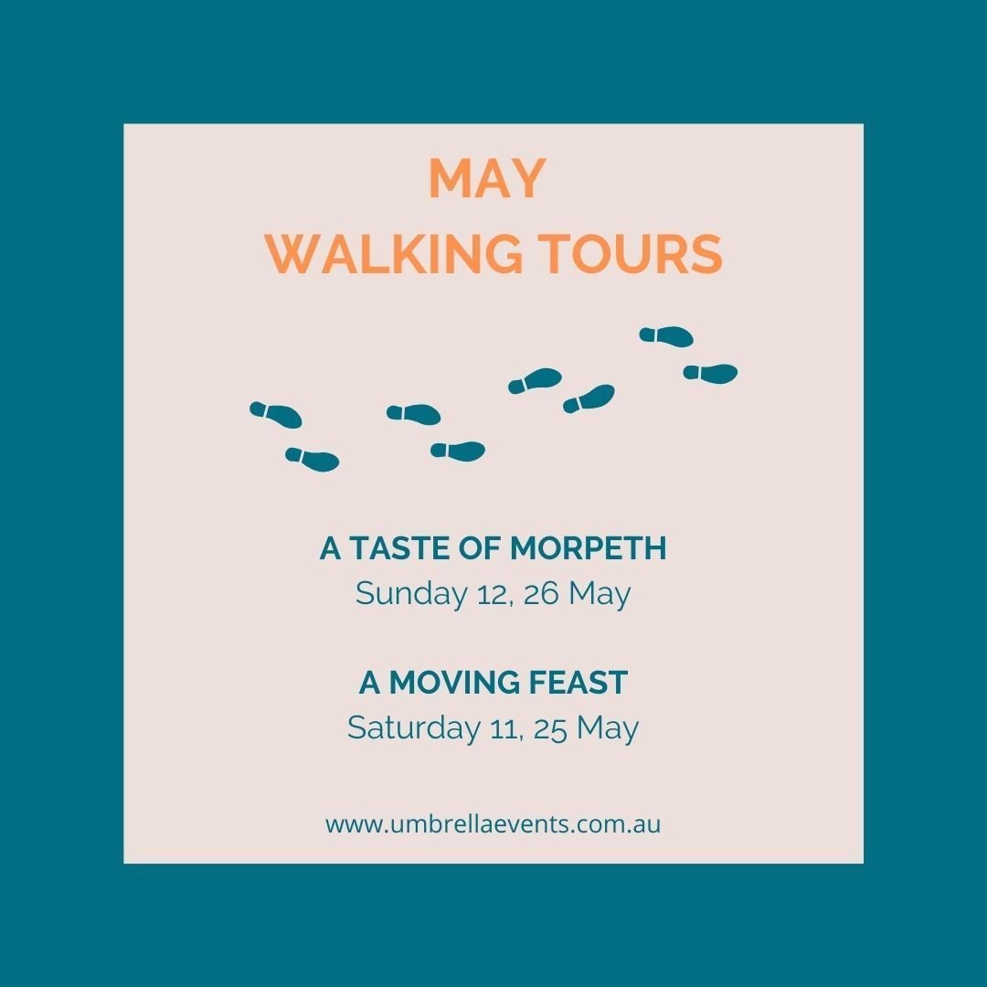 Discover more in May with me 🙌 embark on a walking tour...
🎟️ All inclusive ticket price
👣  Exercise &amp; education all at once
🌟 Support local businesses
🧡 Solo to small group bookings

☎️ Lisa: 0429 304 030
www.umbrellaevents.com.au