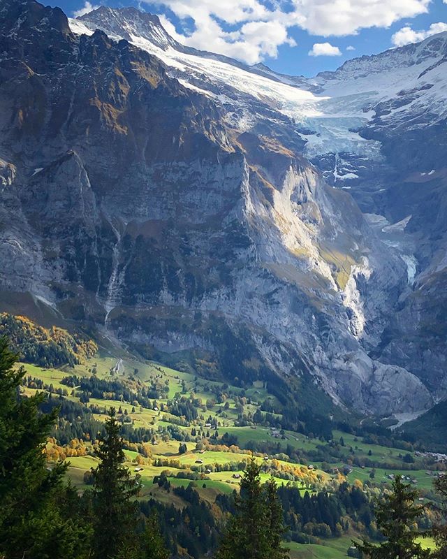 ~The best view comes after the hardest climb~ 🏔  Feeling small and happy
.
.
♖ _____Grindelwald, Switzerland
↬ _____October 2019
♡ _____with @paganick88
.
.
#grindelwald #autumn #grindelwald_eiger #jungfrauregion #madeinbern #swissmountains #swissal