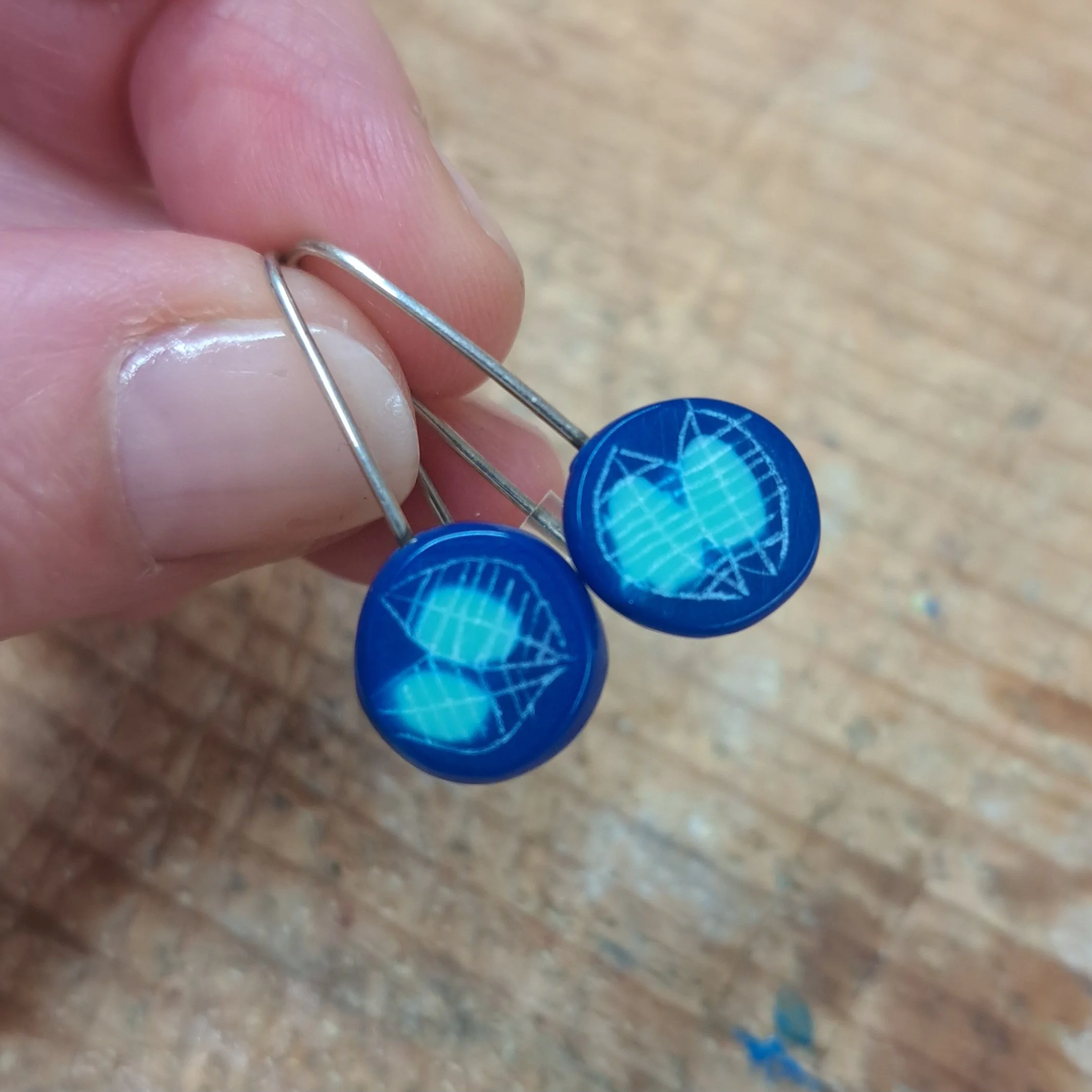 blue mini round drops
