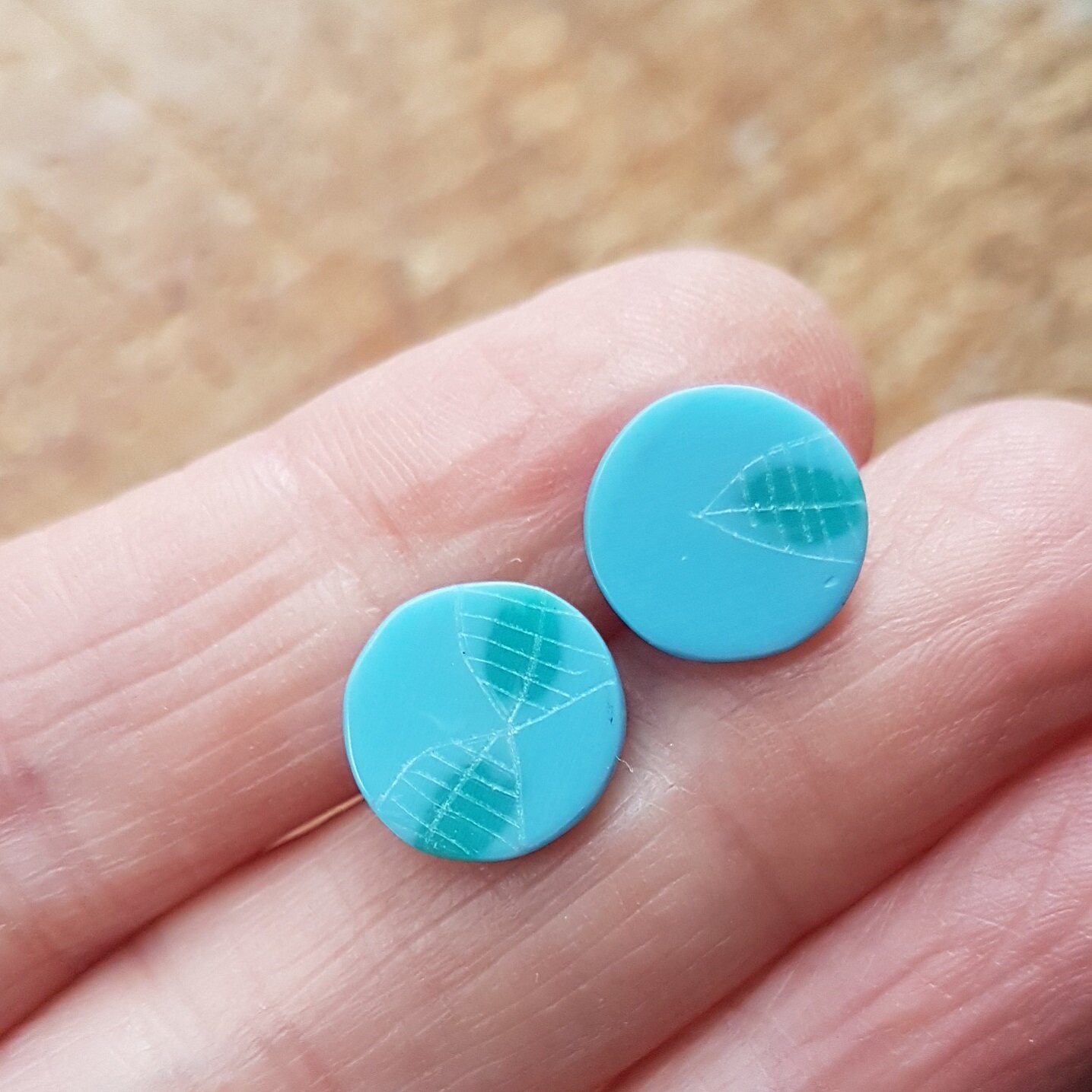 pale blue mini round studs