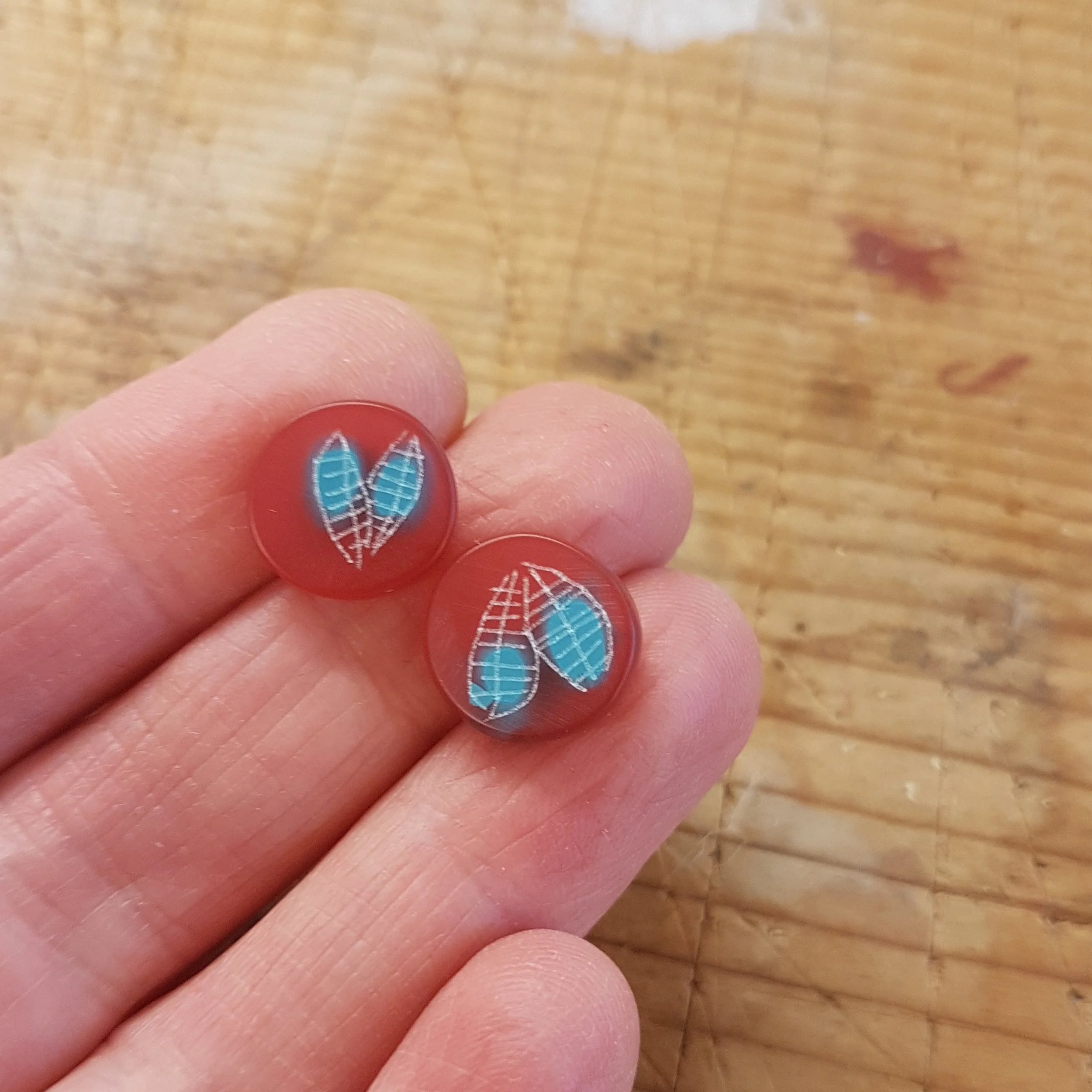 EARRINGS mini round studs trans red blue.jpg