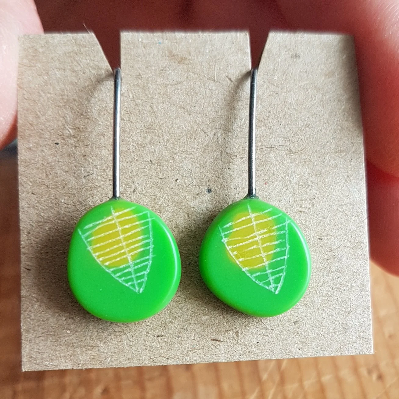 green and yellow mini round drops