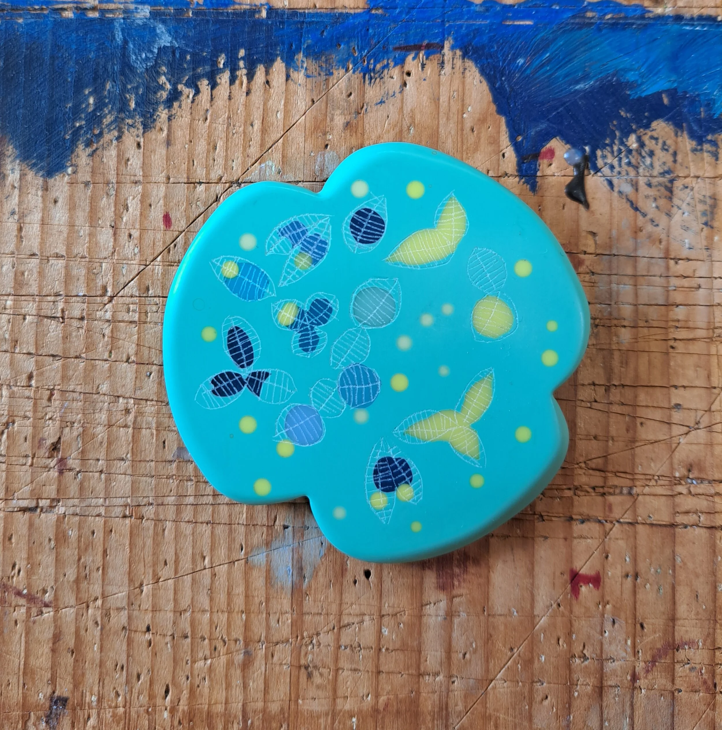 pale Blue scatter Brooch