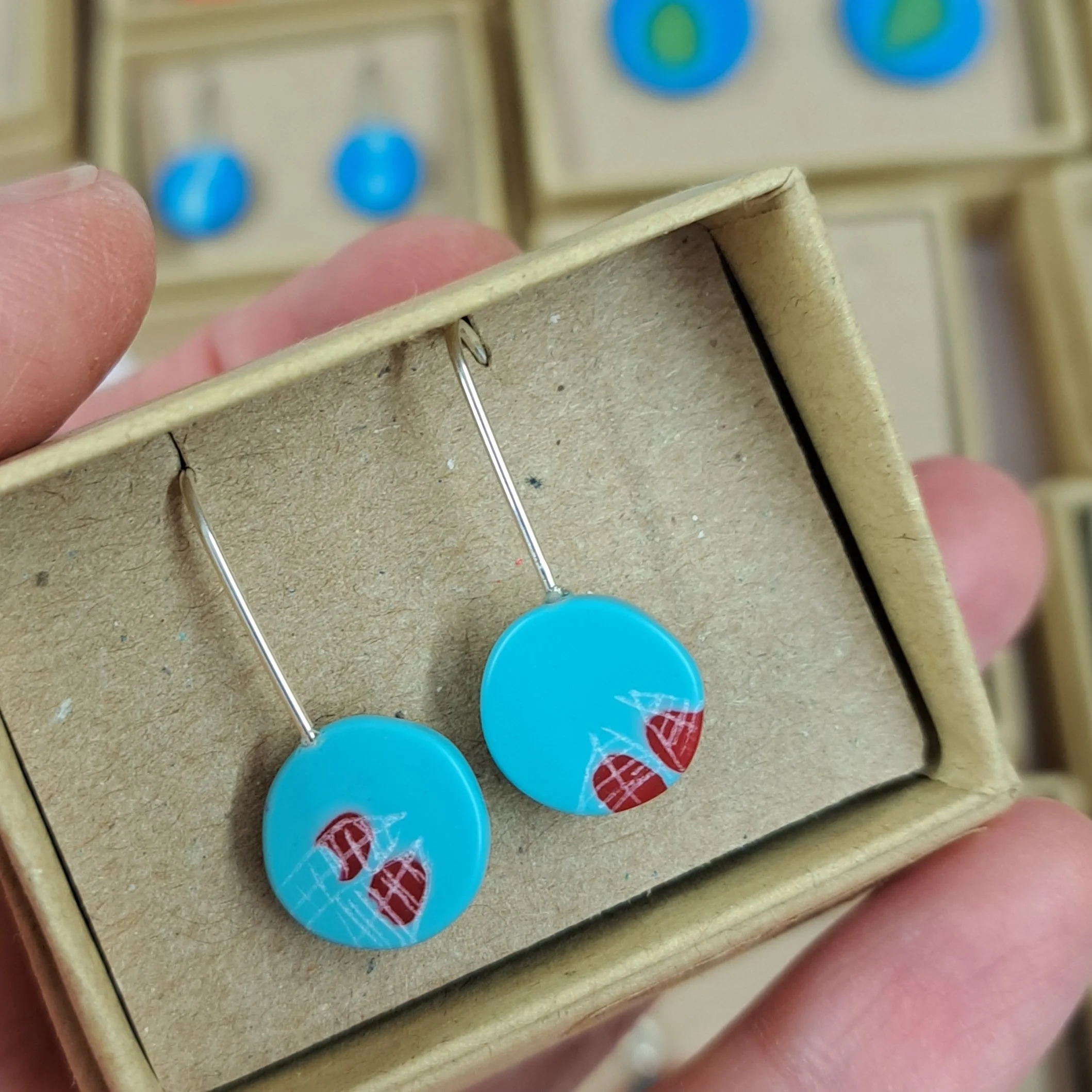 pale blue mini round drops