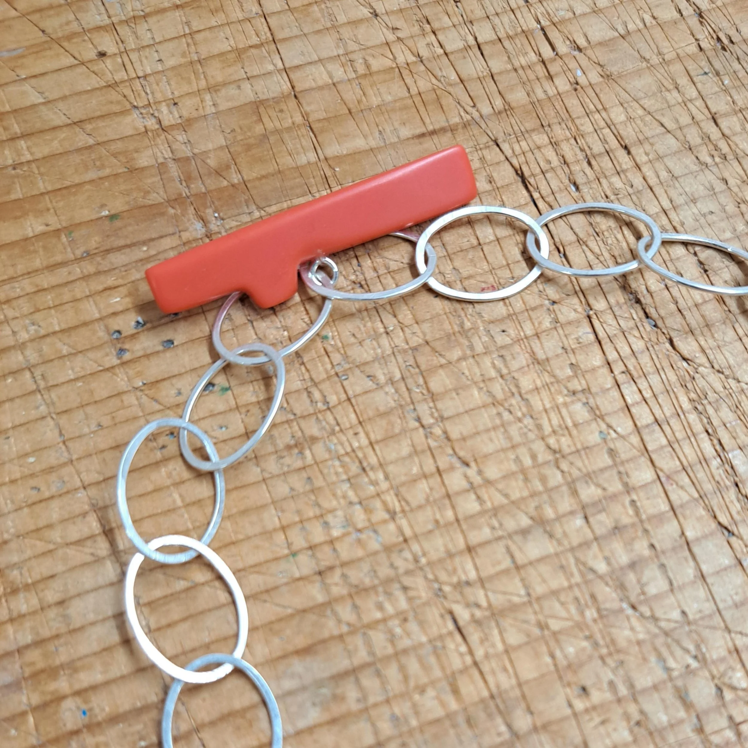 necklace mismatch oval bloom coral red catch.jpg