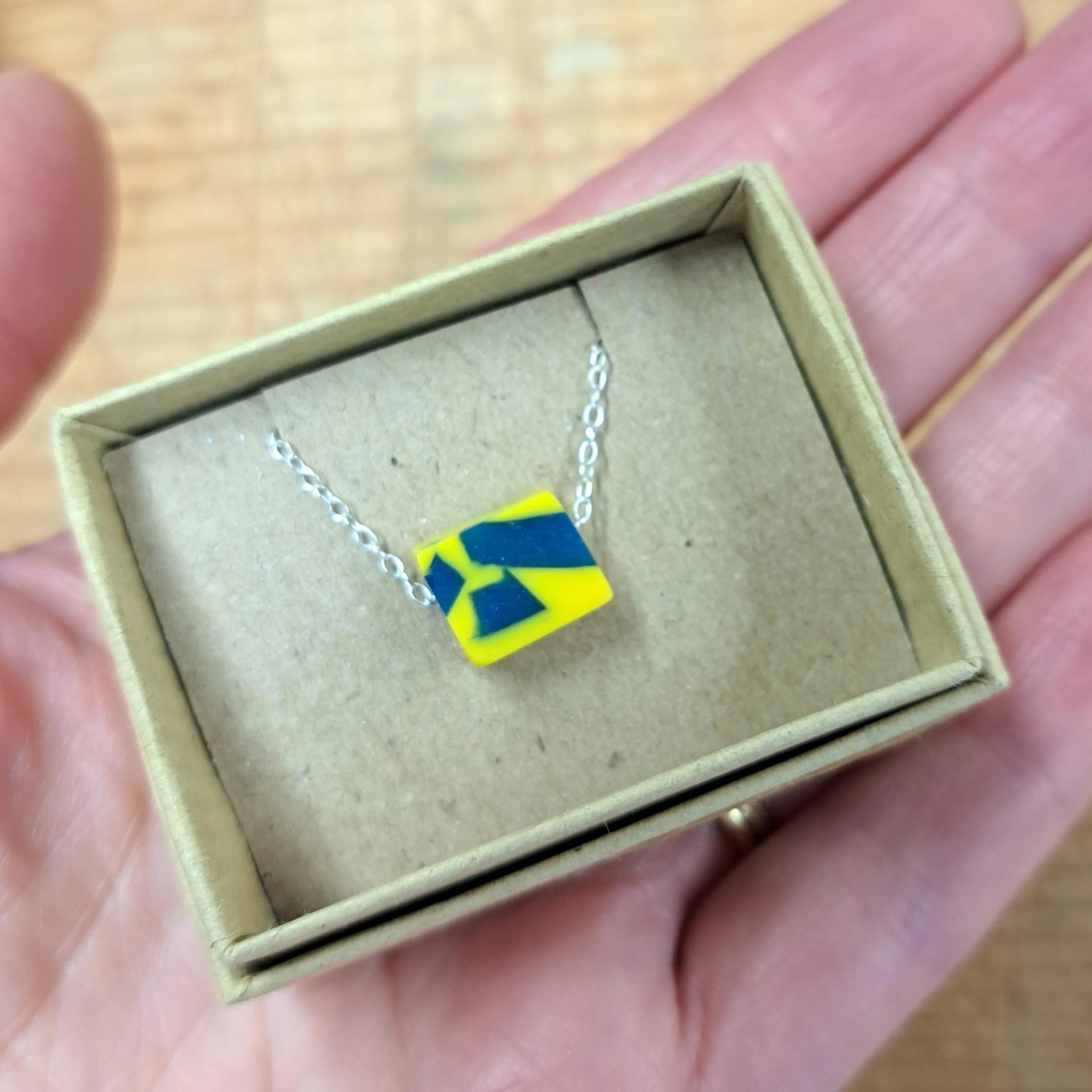 little block bead necklaces yellow