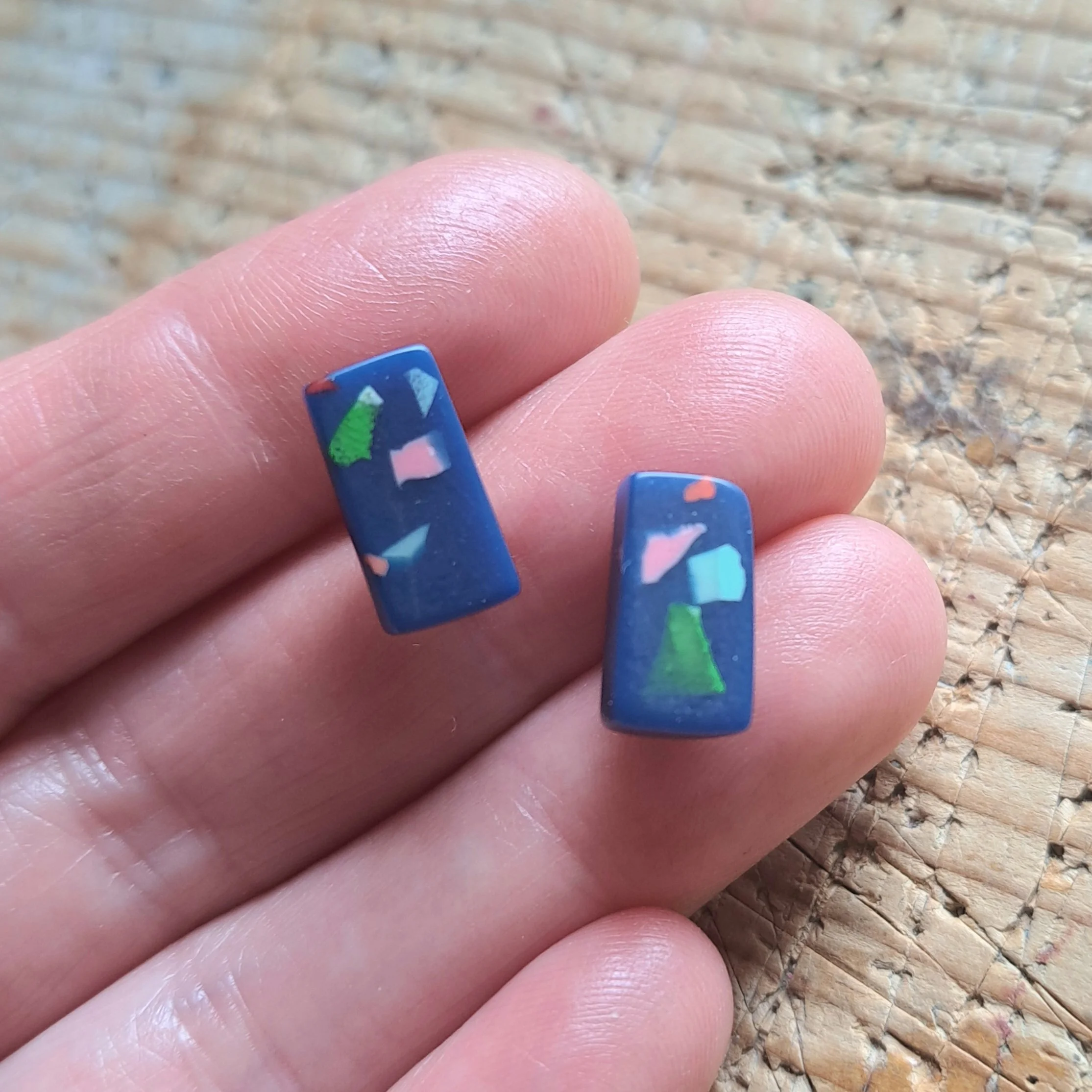 ocean blue chunky block studs