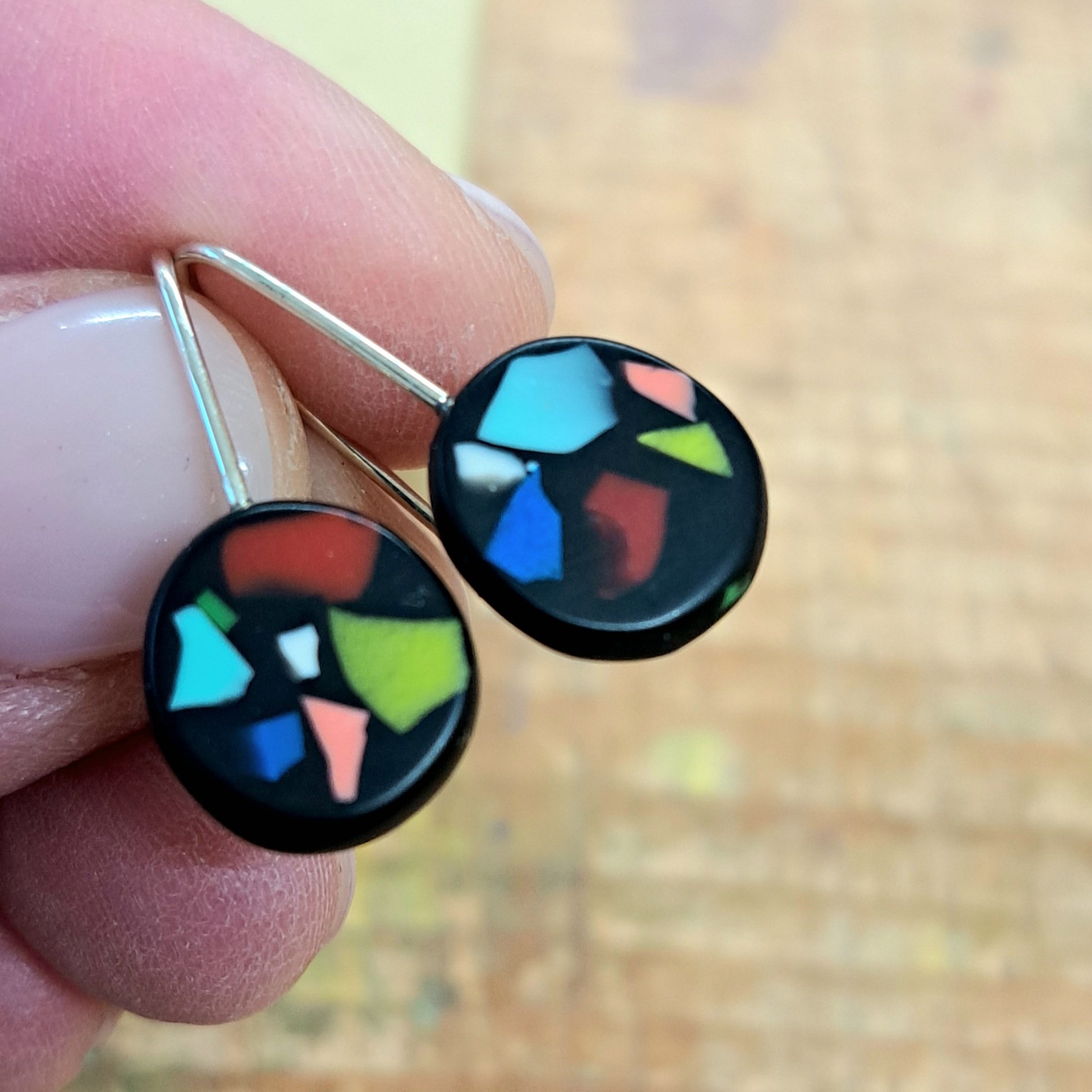 midnight speckle mini round drops