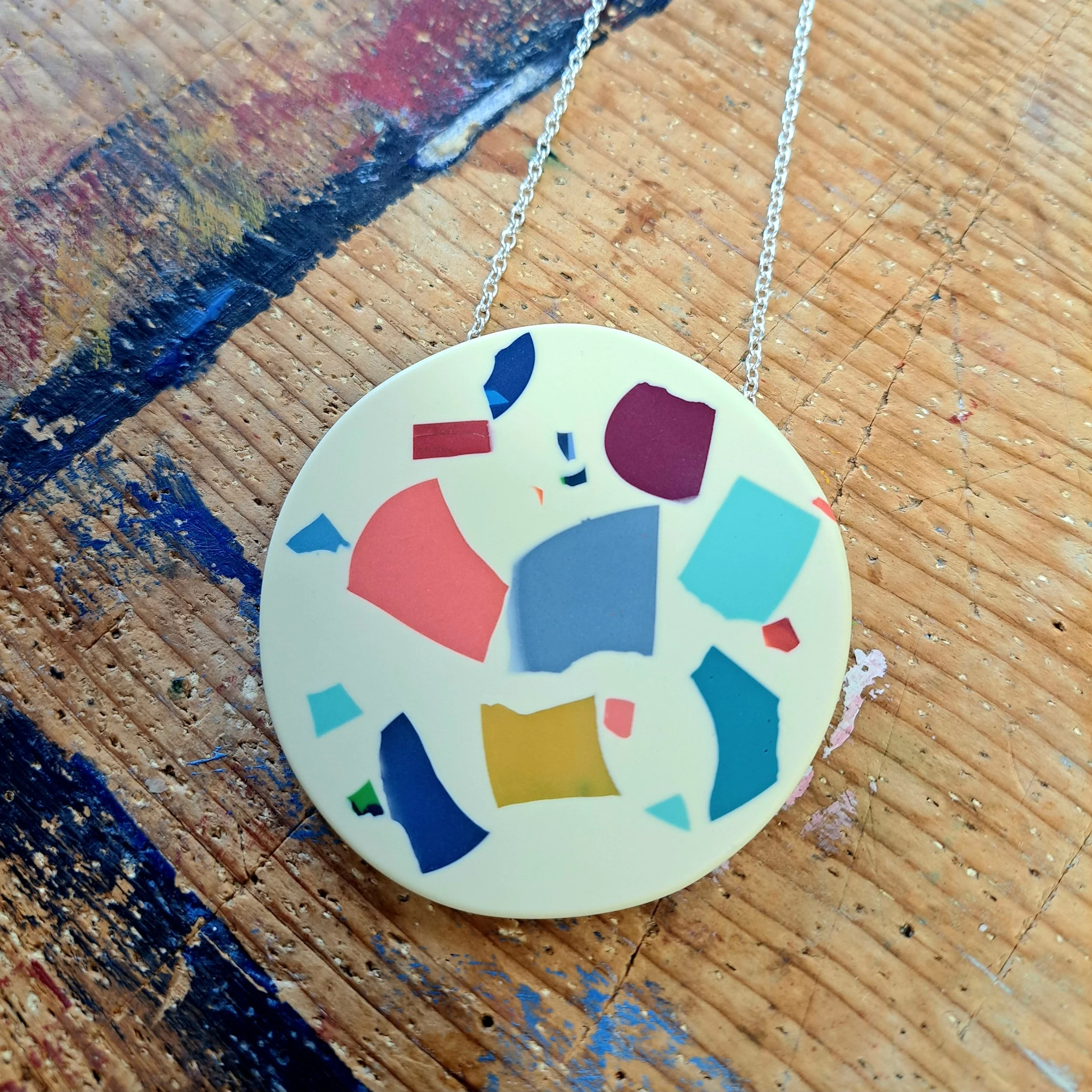 rainbow brights statement chunky necklace