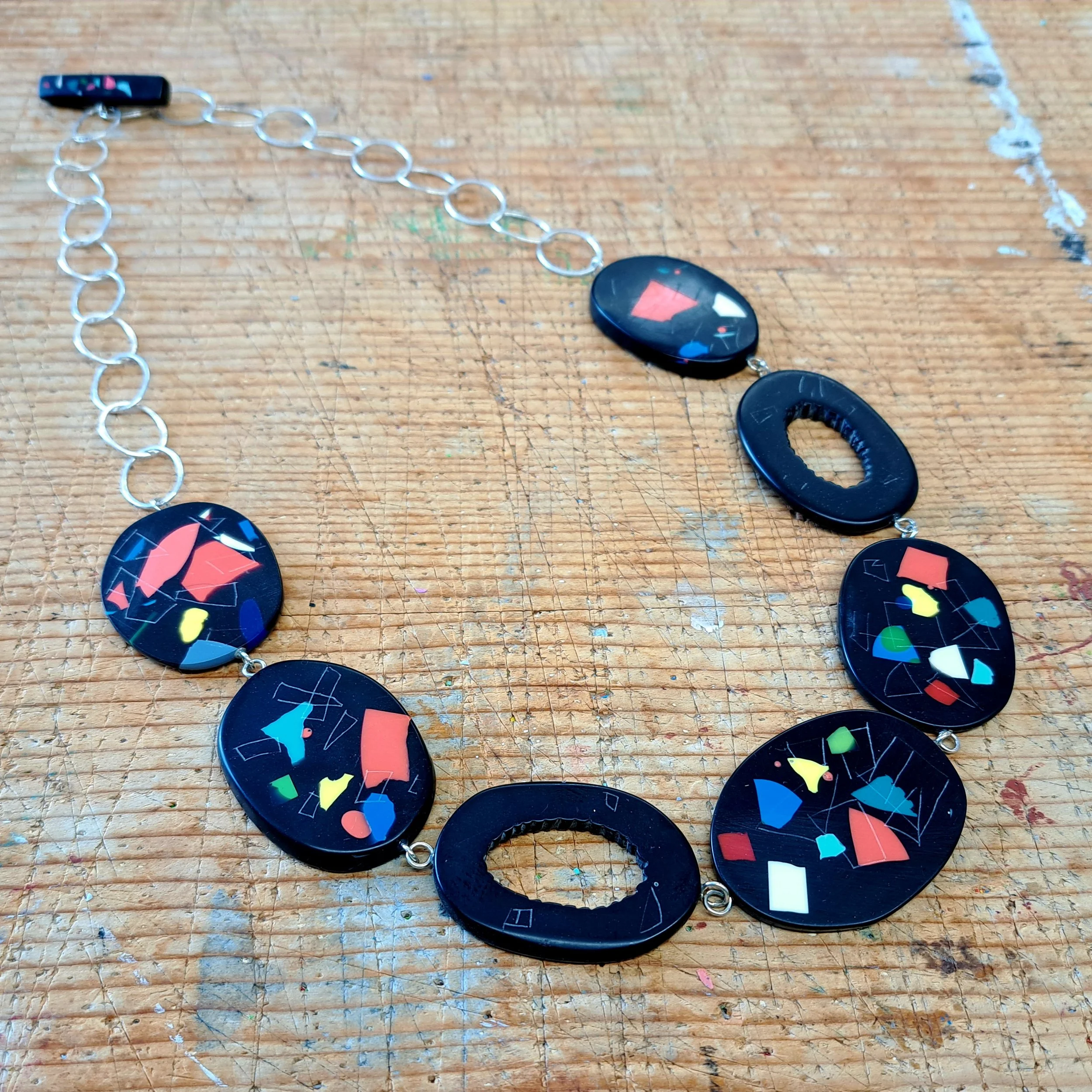 midnight brights bloom necklace long length