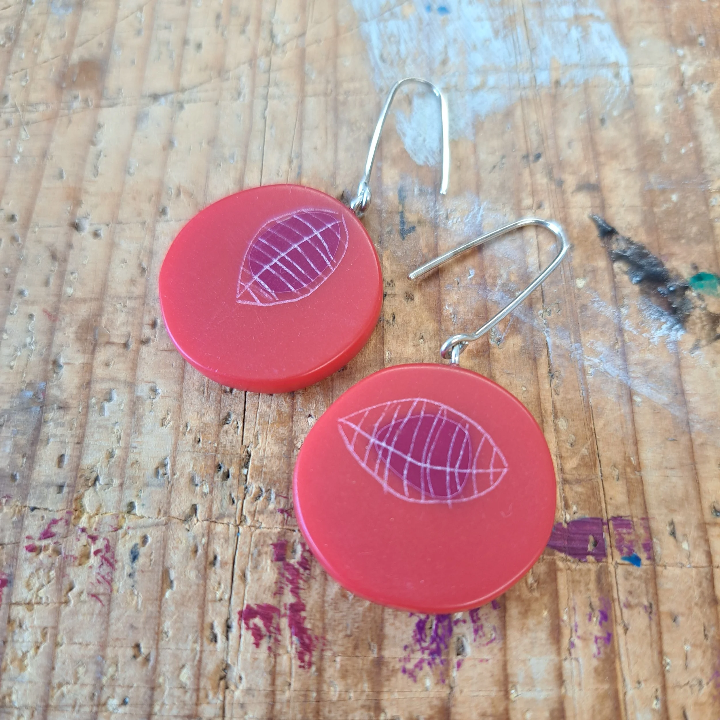 red large round drops