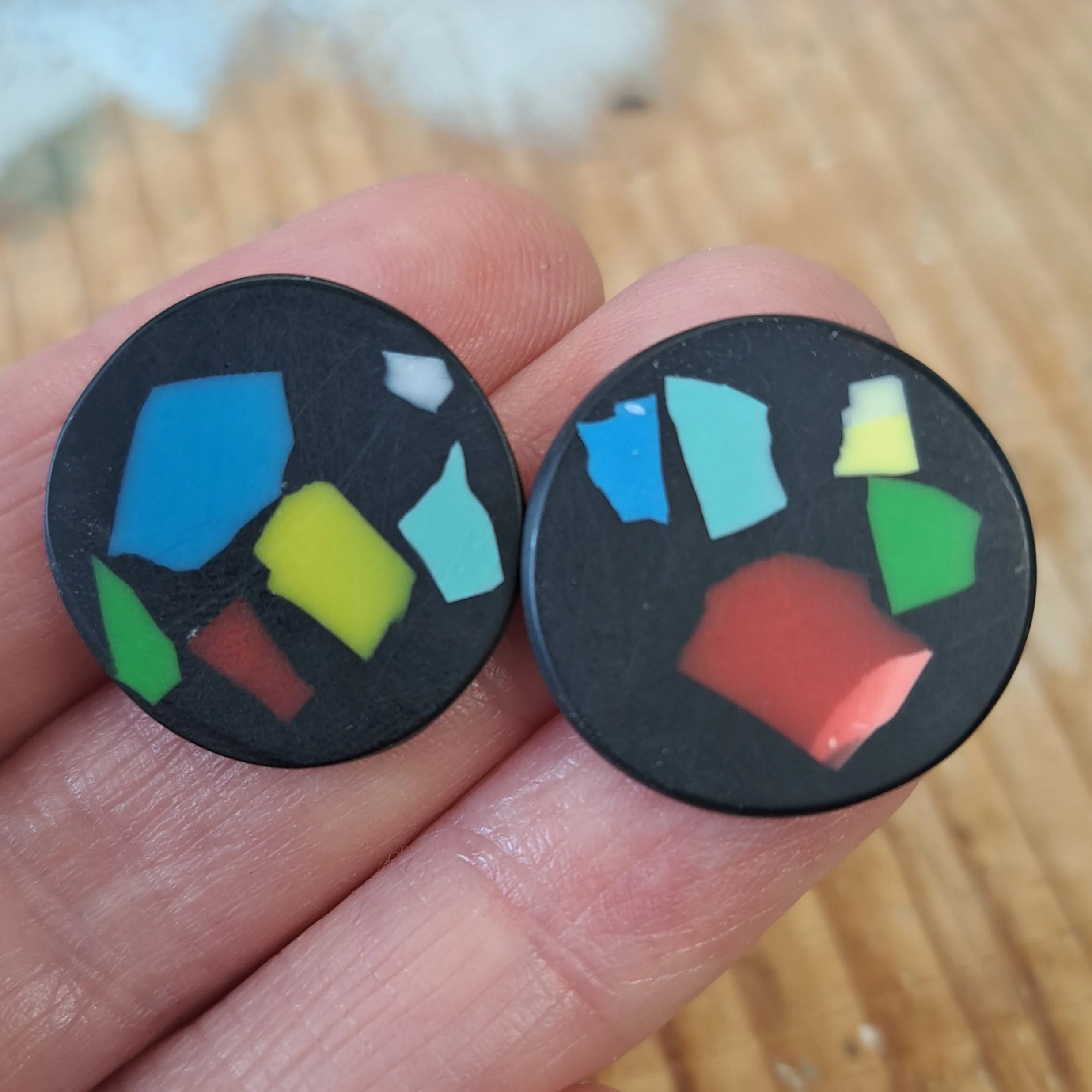 midnight brights large round studs
