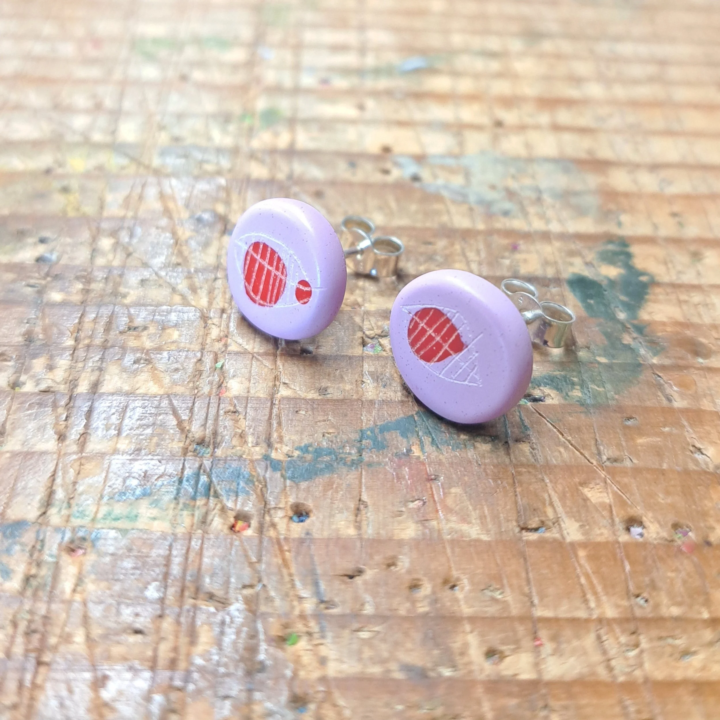 Lilac Mini Round Studs