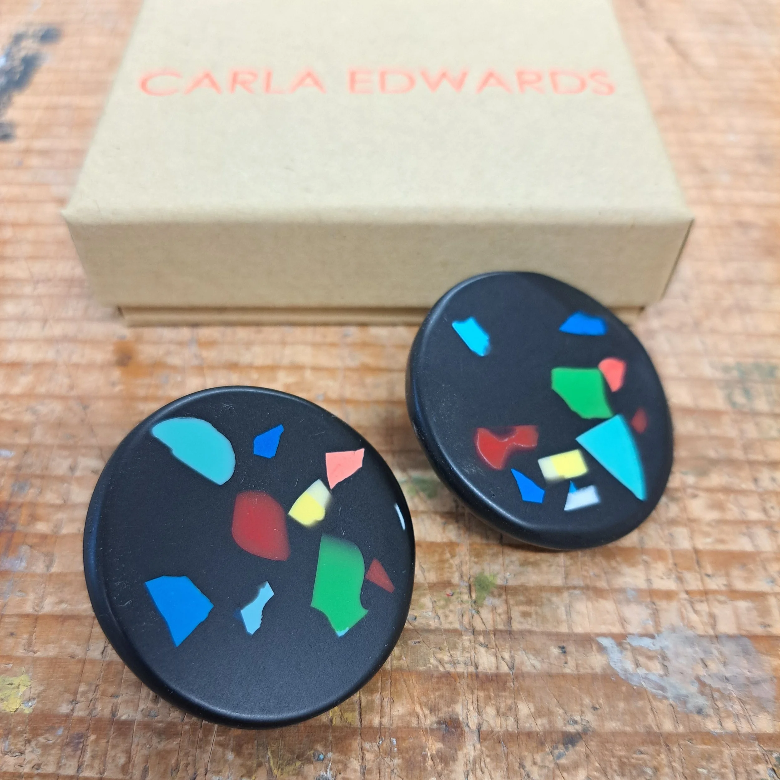 Midnight speckle extra large studs