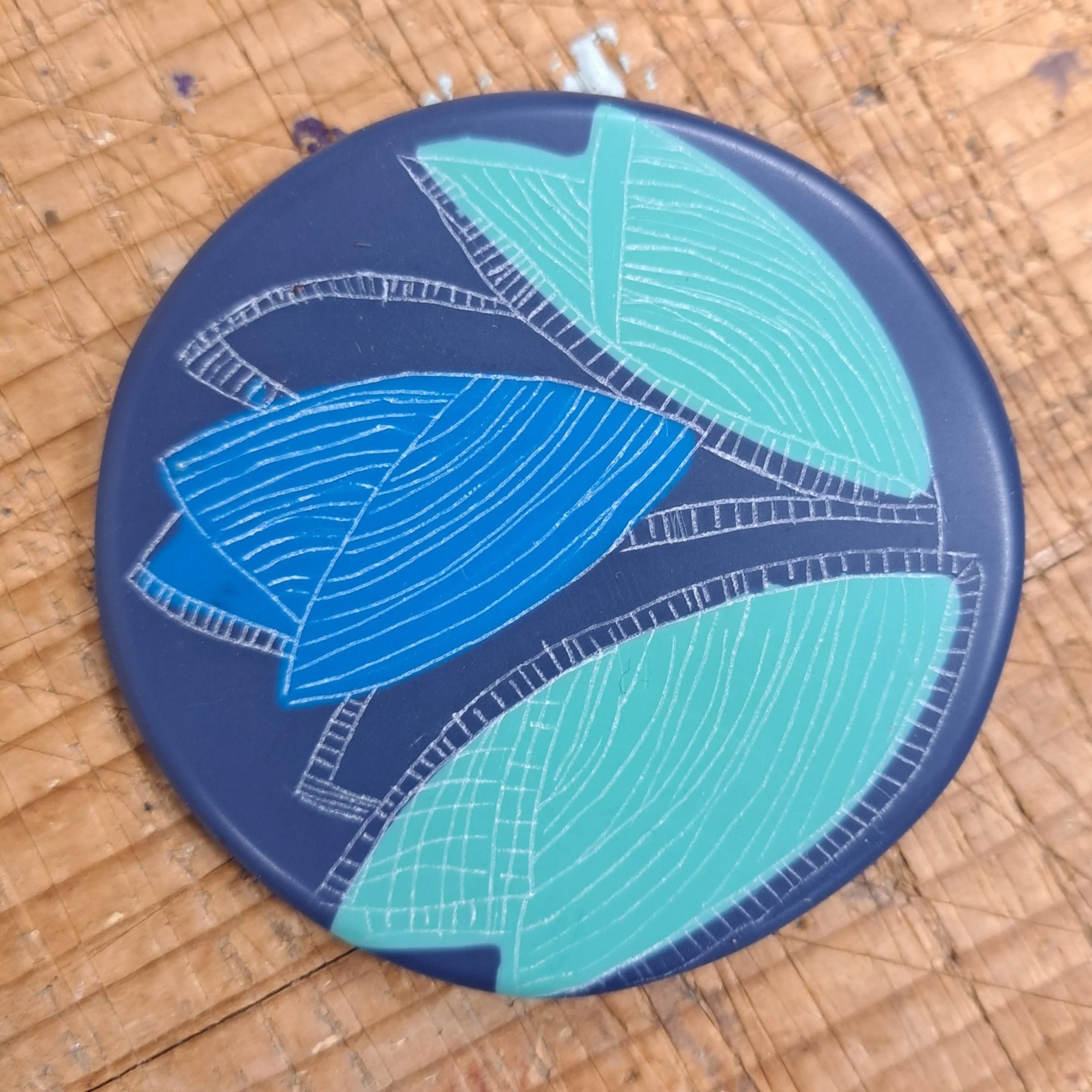 purple garden brooch