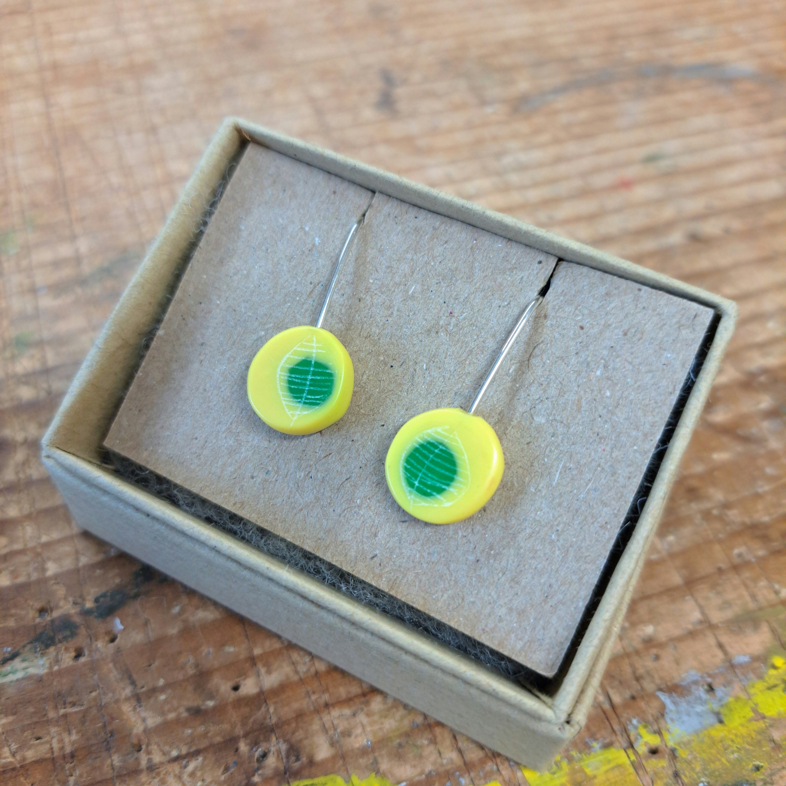 yellow and green mini round drops