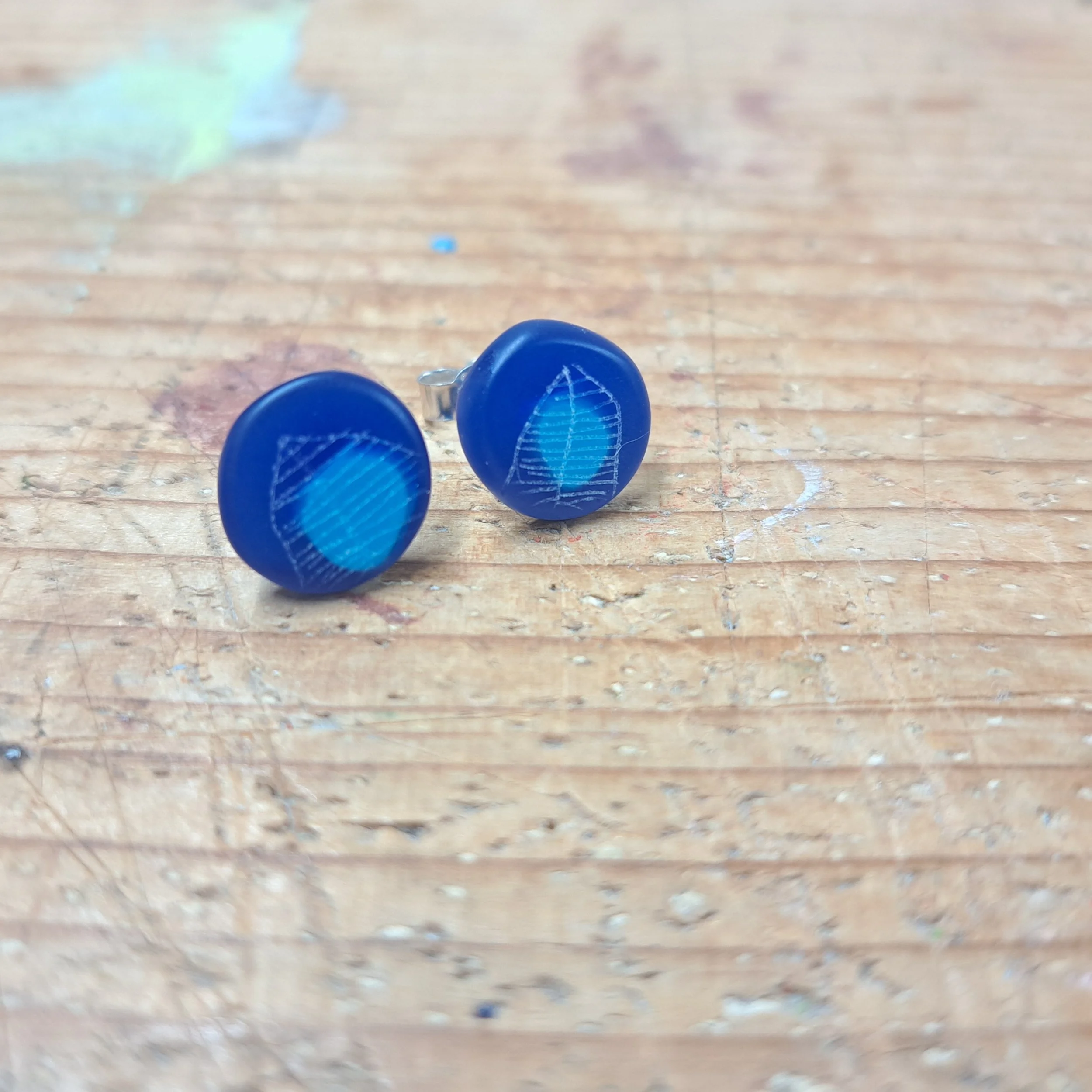 Blue Mini Round Studs