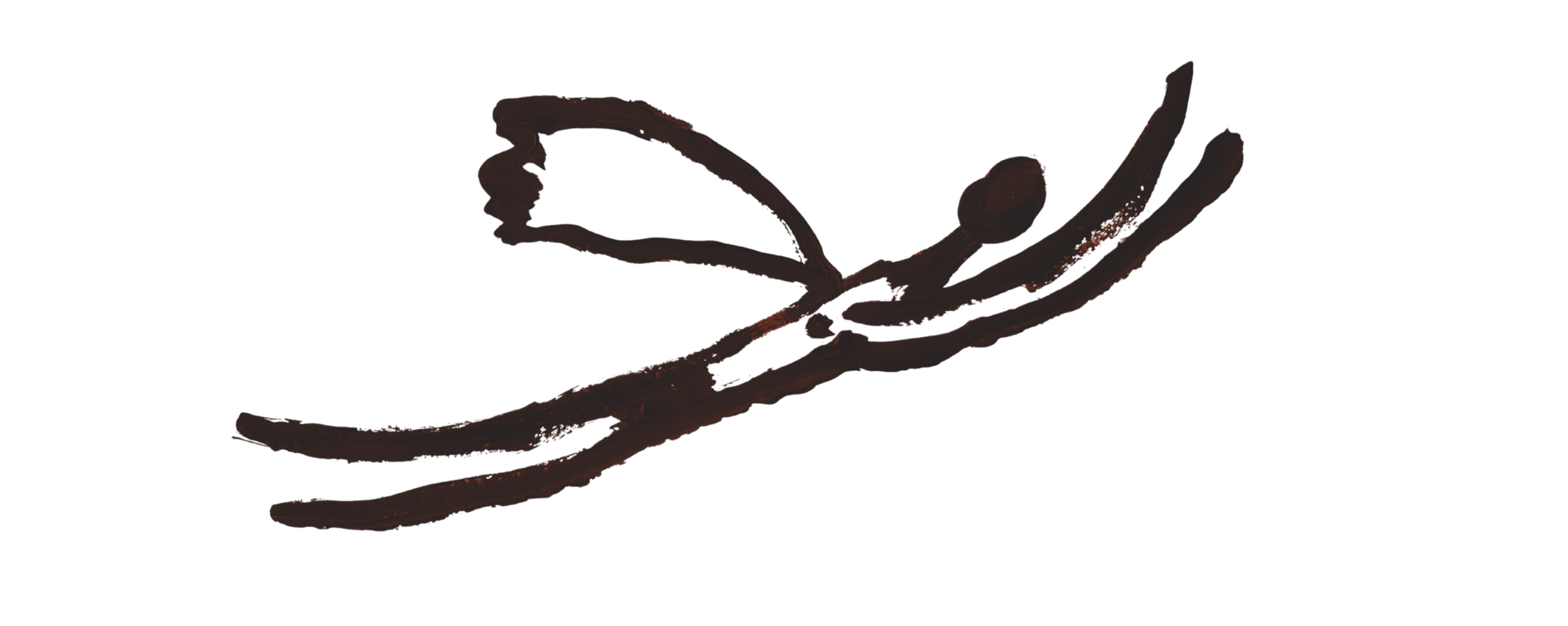 Line drawing of a dragonfly with elongated body, wings, and antennae, designed in minimalist style.