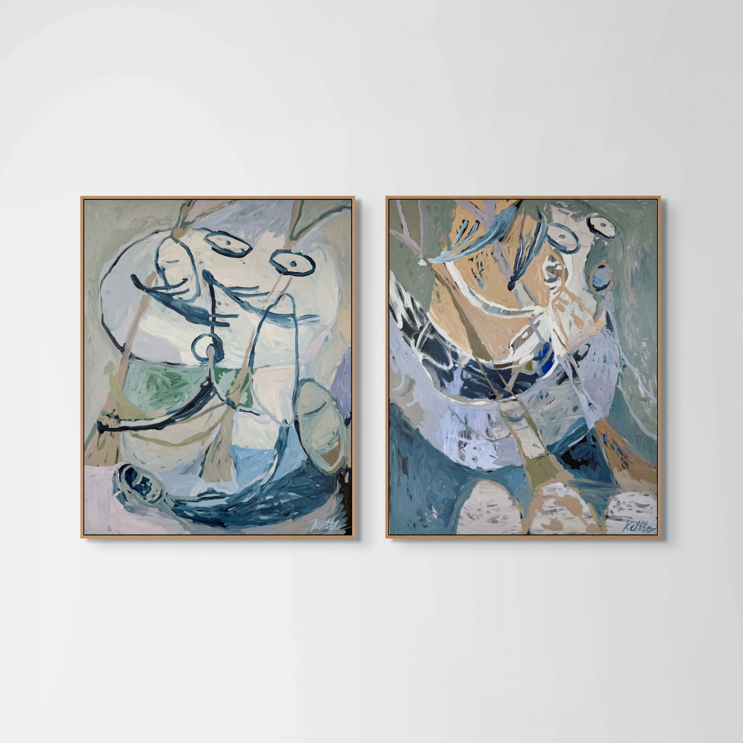Diptych In Blue