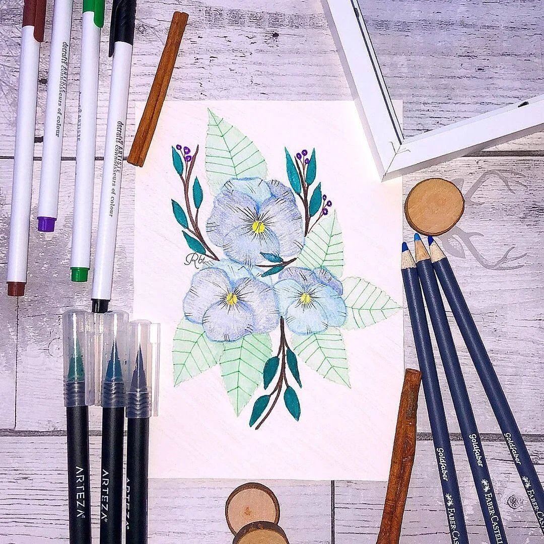 How beautiful is this botanical art piece by @rbt_arts?!😍 Featuring our Artiste Fineliner Pens and Faber-Castell Golfaber Colour Pencils.✨

#artiste #fineliner #fabercastell #goldfaber #botanical #everythingartandcraft #westdesign