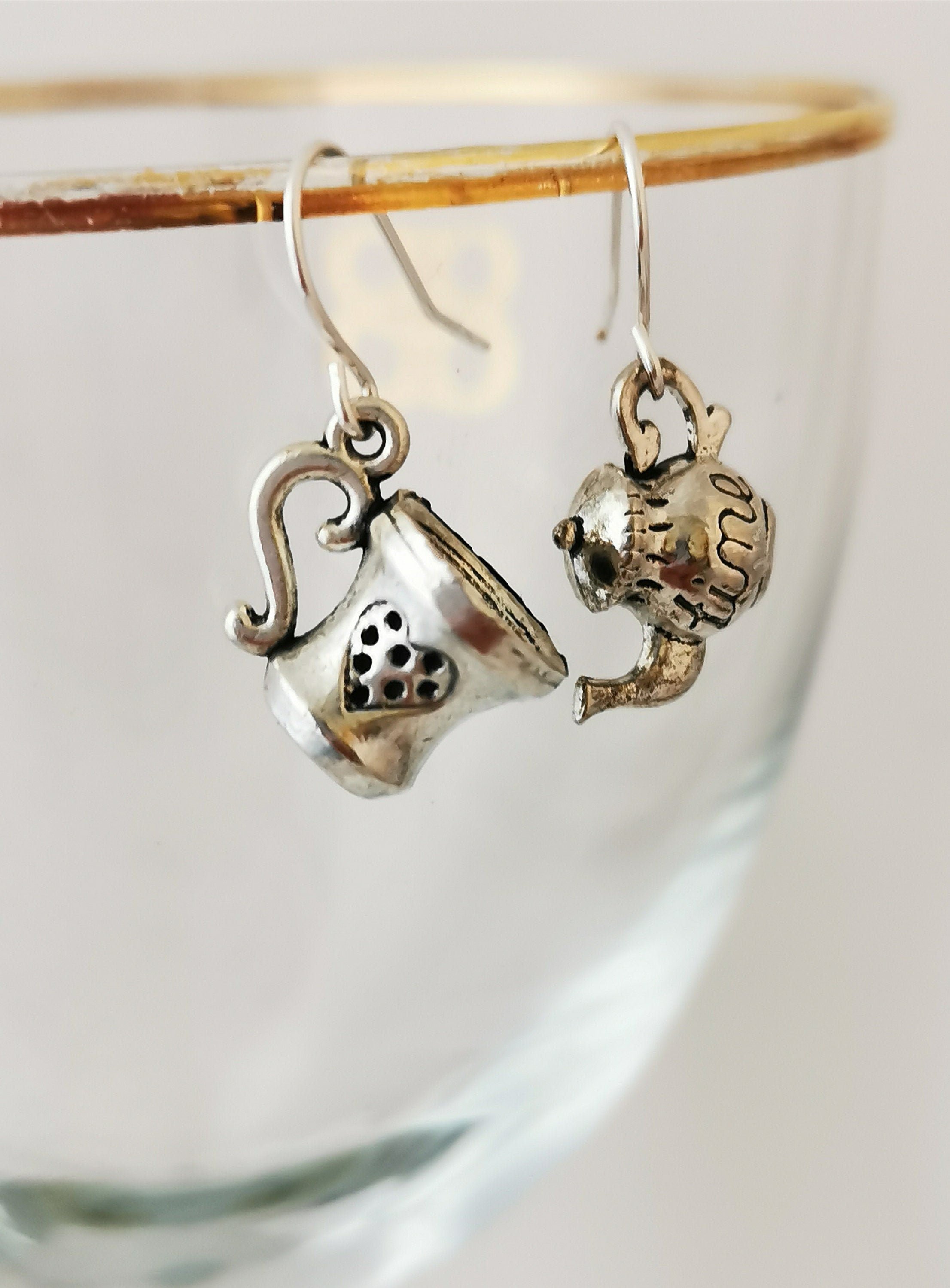 Quirky teapot and cup earrings