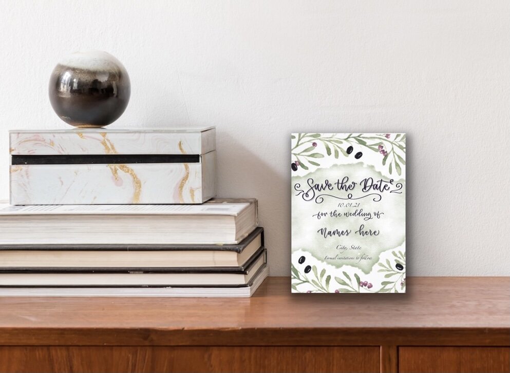 Digitally Hand Lettered Save the Dates