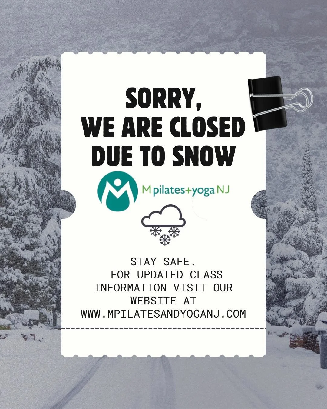 ☃️ Due to the snow M Pilates and Yoga NJ will be closed on Sunday, January 25. We hope to be open as soon as the roads are safe. ❄️
Mother Nature called a snow day&mdash;time to slow down, sip something warm, and flow at home.
#mpilatesandyoganj #pil