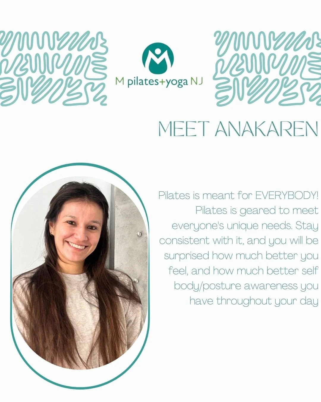 Meet our instructor of the month of February, Anakaren! 

When did you start working at M Pilates and Yoga NJ?
- I started working December 2025 

What&rsquo;s your favorite class to teach and why?
- Reformer classes, because I love how the movement 