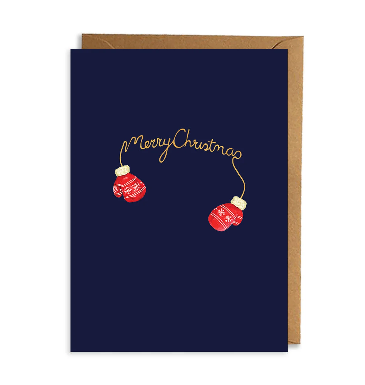 Merry Christmas Gloves - Gold Foil
