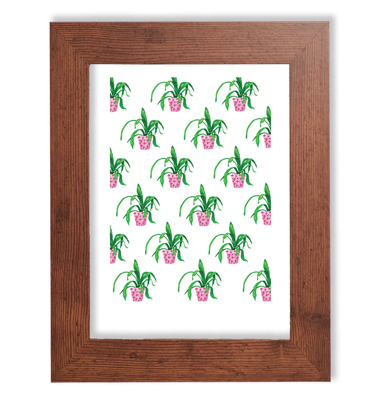 Lovely plant repeat, Bexi Cards, art print.