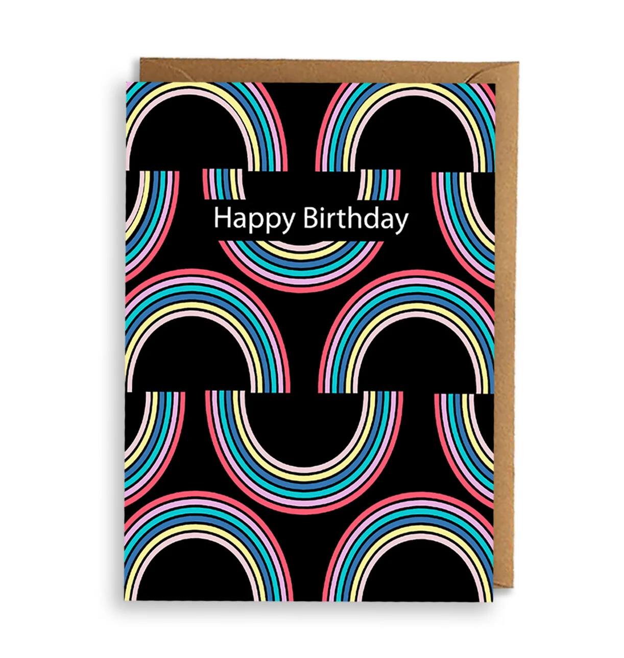 10121 Rainbow Birthday Card Black.jpg