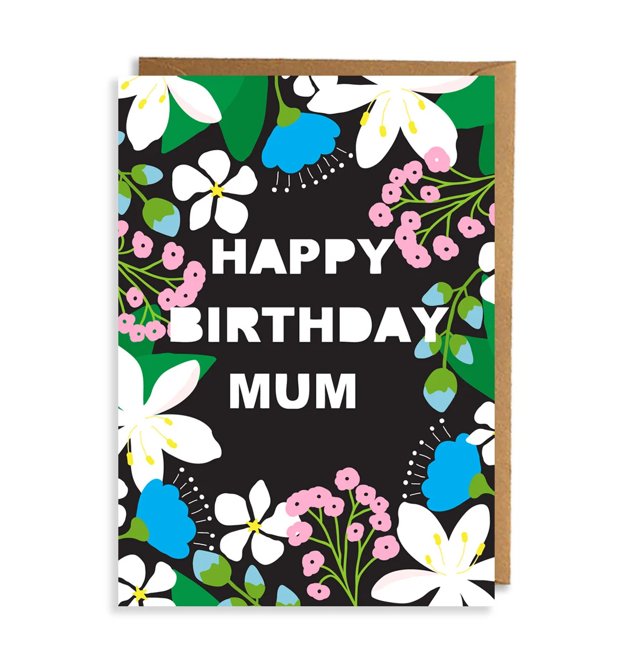 Happy Birthday Mum, Cool Floral Card