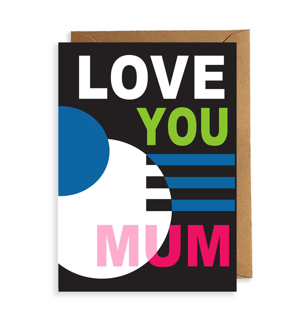 Love You Mum, Abstract Art, Mothers Day Card
