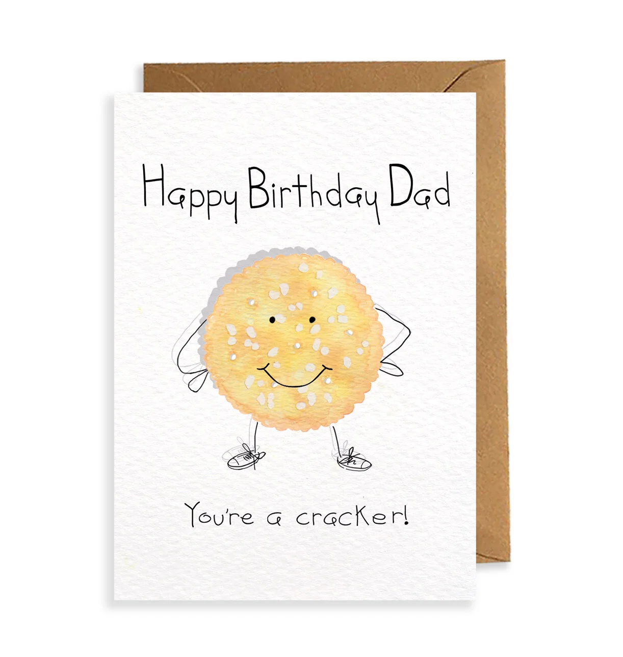 Happy Birthday Dad Card, 'Dad Your A Cracker'
