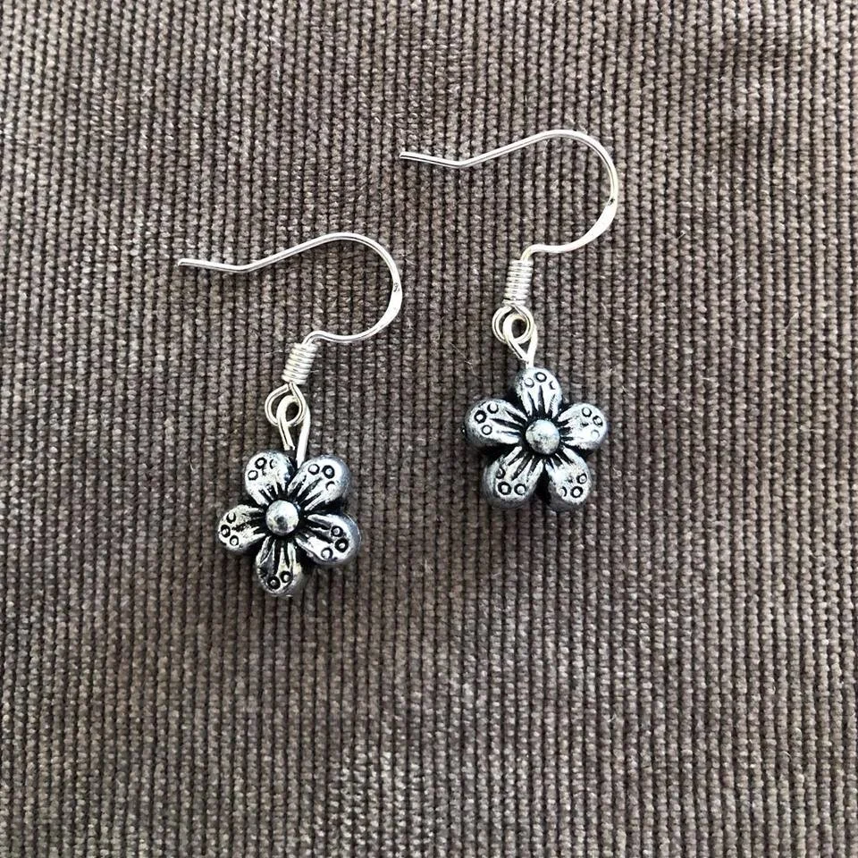 Single Flower Drop Earrings