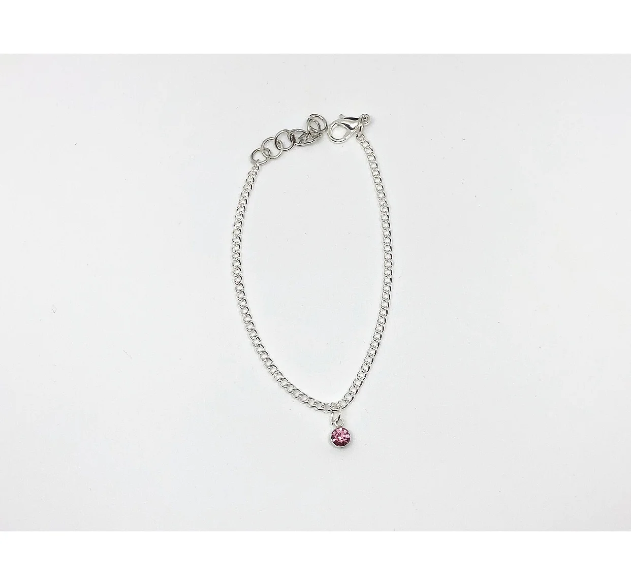 Pink October Rhinestone Bracelet