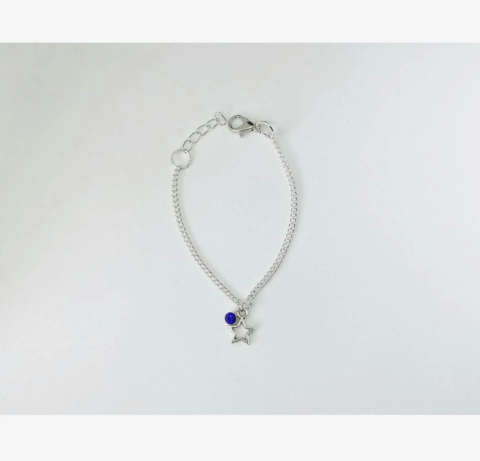 Deep Blue Rhinestone Star Bracelet