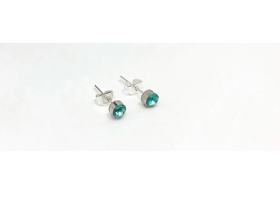 December Rhinestone Stud Earrings