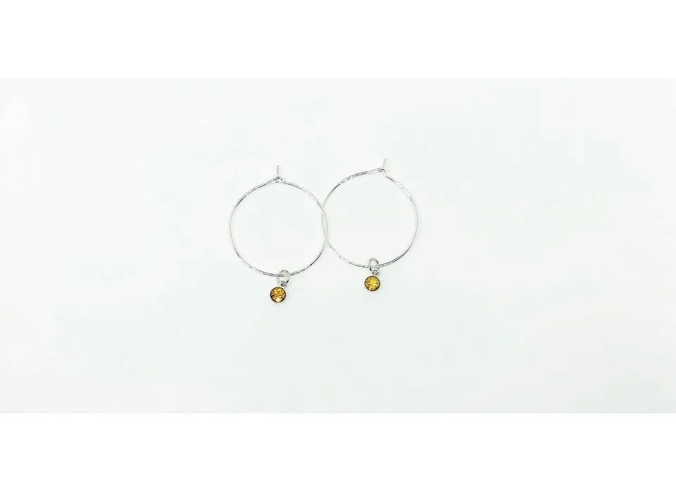 November Birthstone Hoops