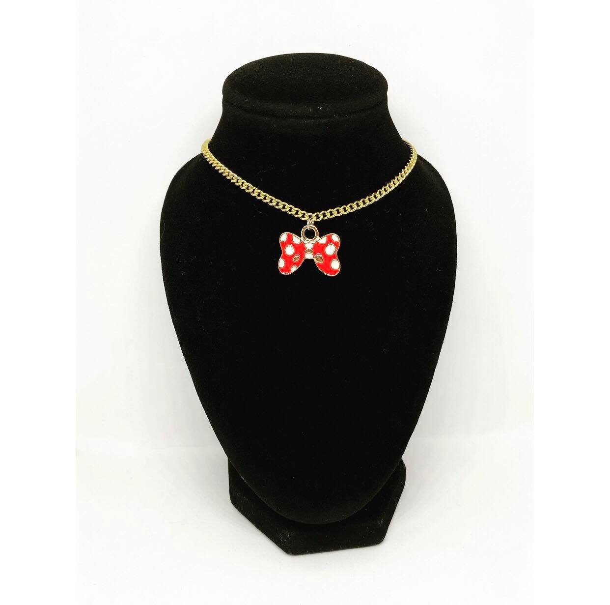 Disney Inspired Red and White Bow