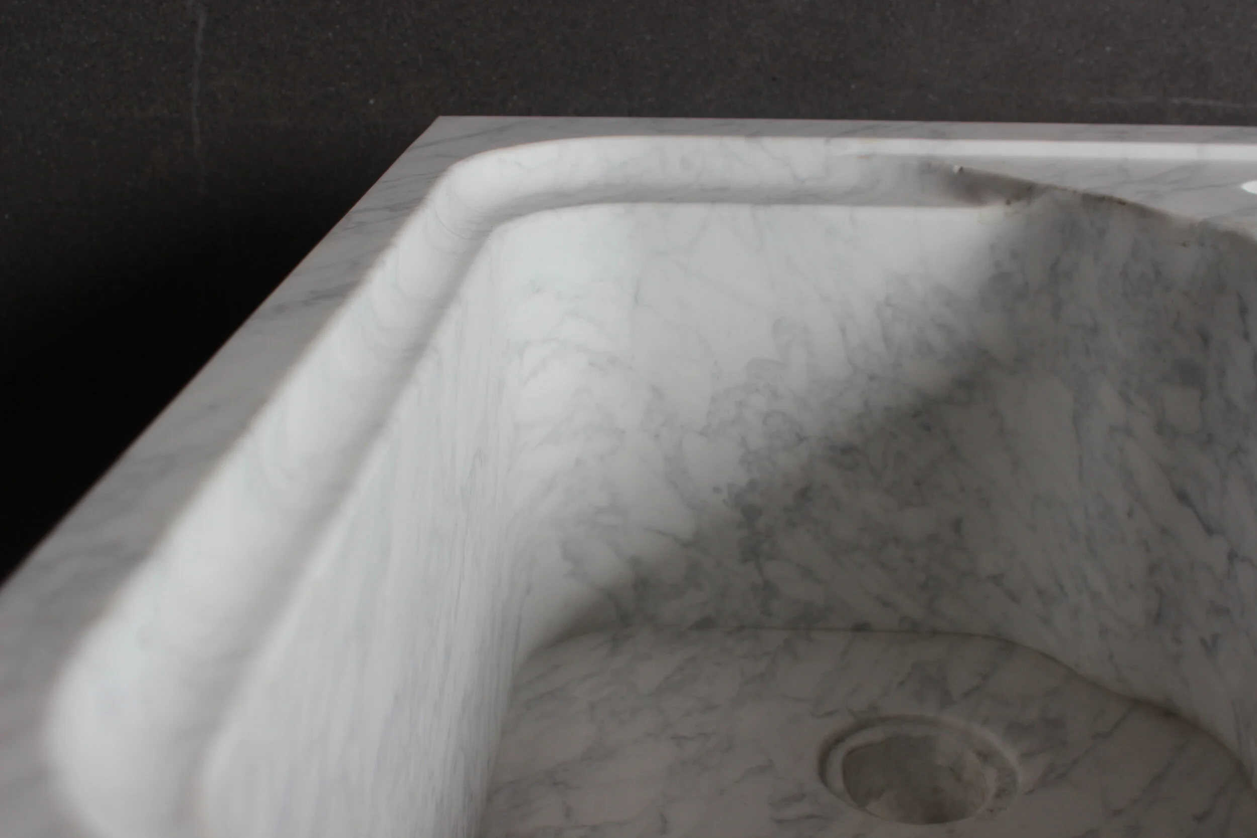White Carrara Marble Sink, Farmhouse sink