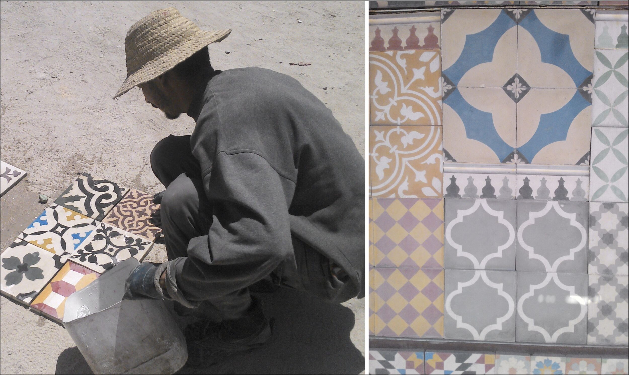 Traditional cement tiles
